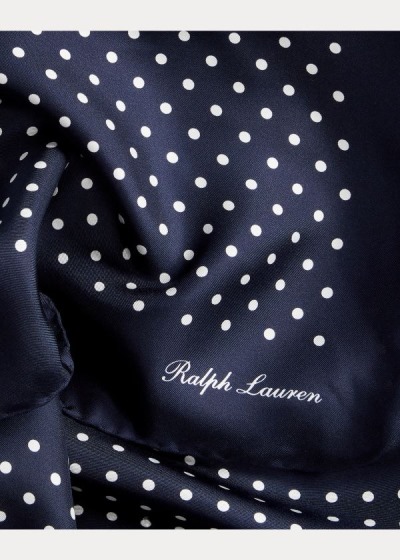 Ralph Lauren Polka-Dot Silk Halstørklæde Herre Danmark (NKLGR8345)